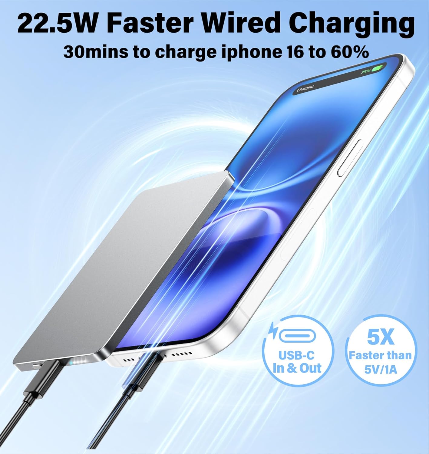 Ultra-Slim 10,000mAh Magnetic Power Bank