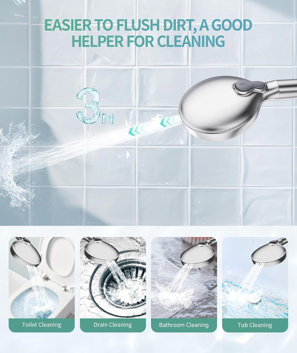 High-Pressure Filtered Shower Head with 8 Spray Modes