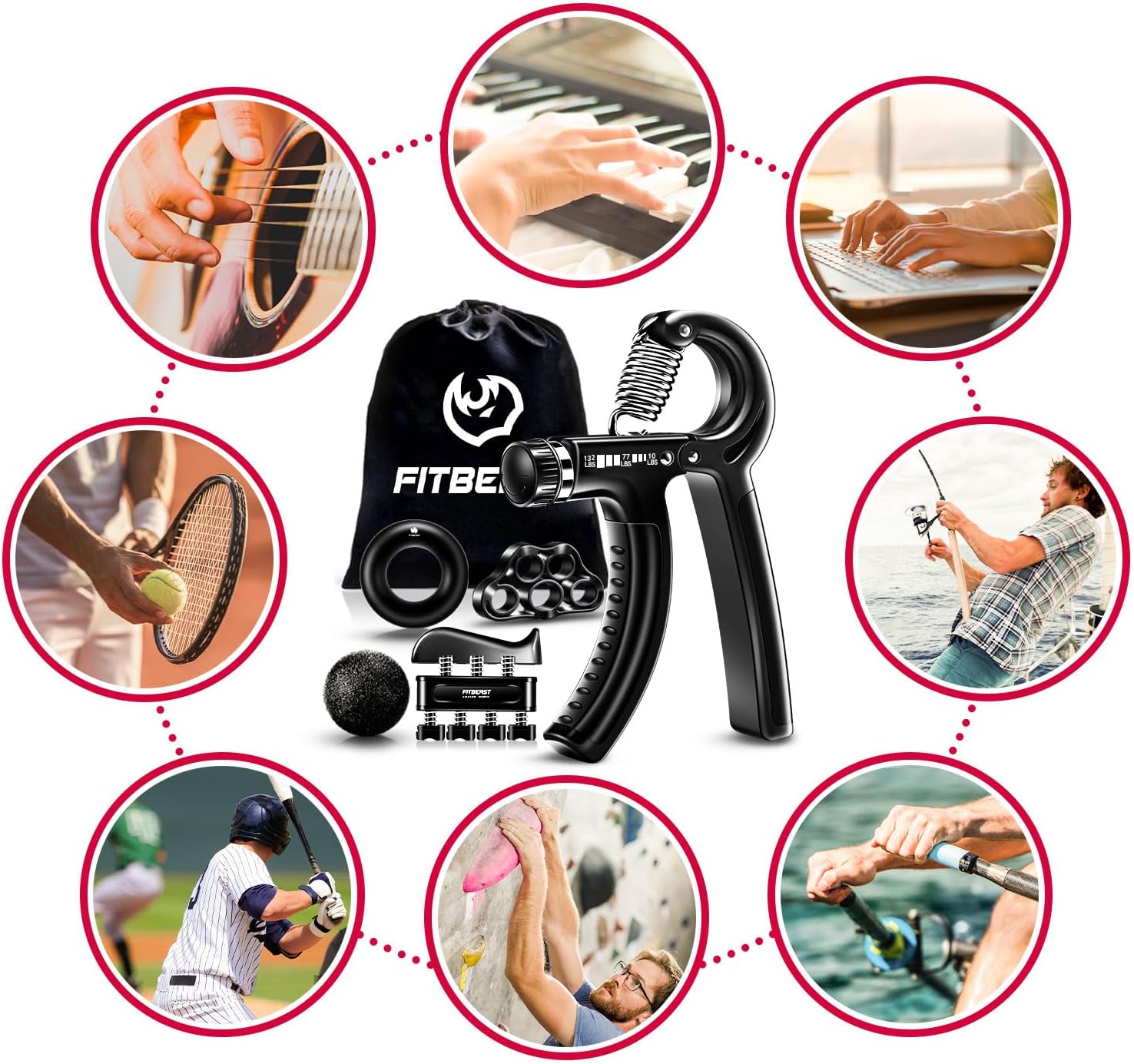 FitBeast Grip Strengthener Kit