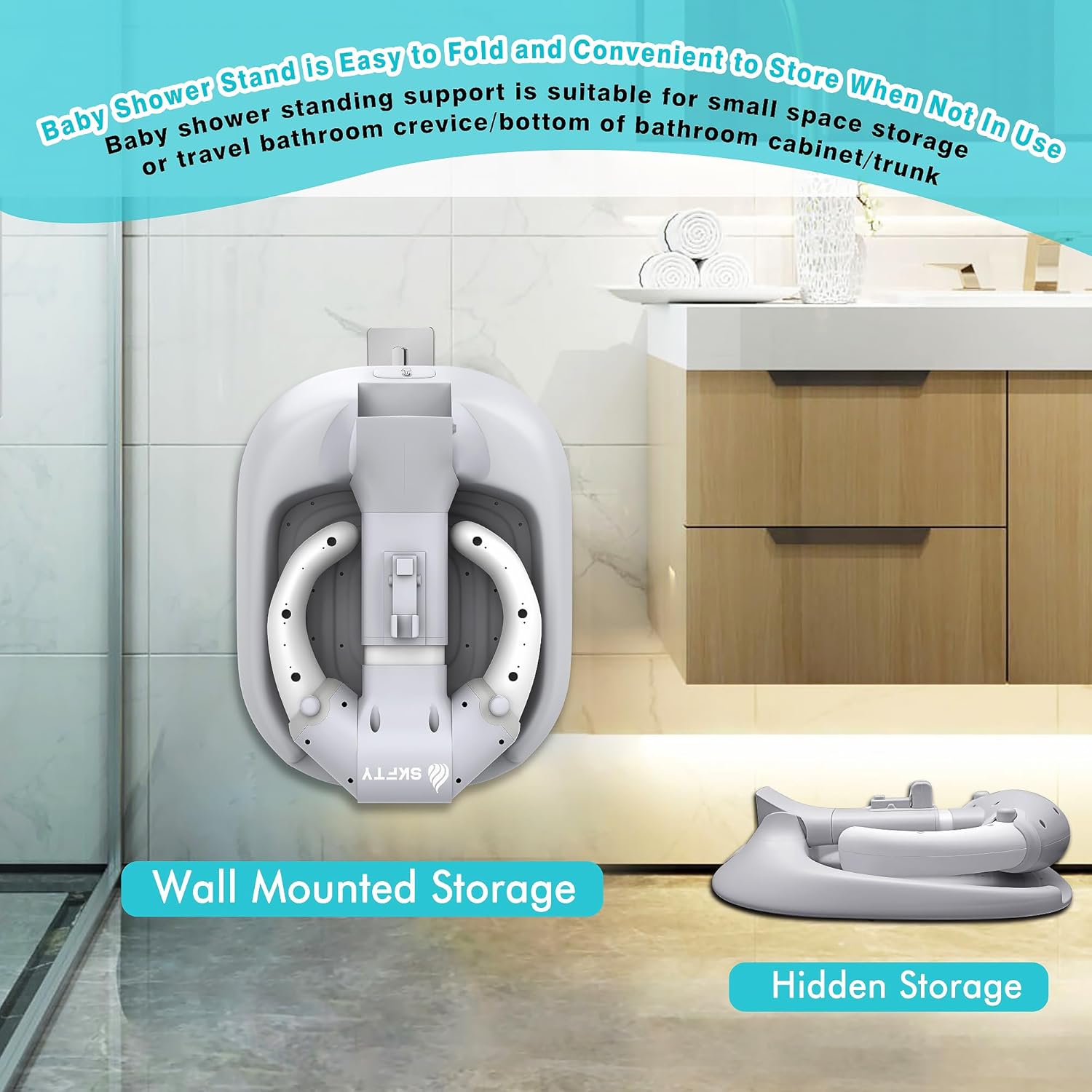 Baby Shower Stand – Adjustable Standing Support for Babies & Toddlers