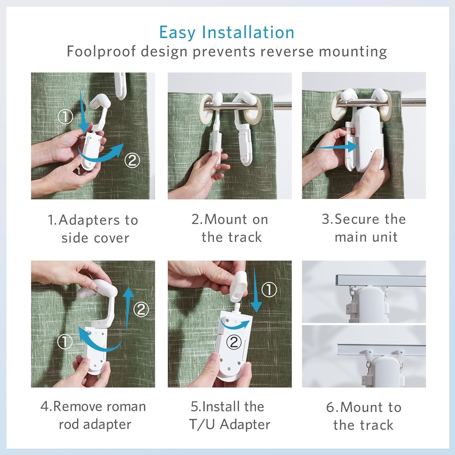 Smart Electric Curtain Opener – Remote Control & Tool-Free Setup