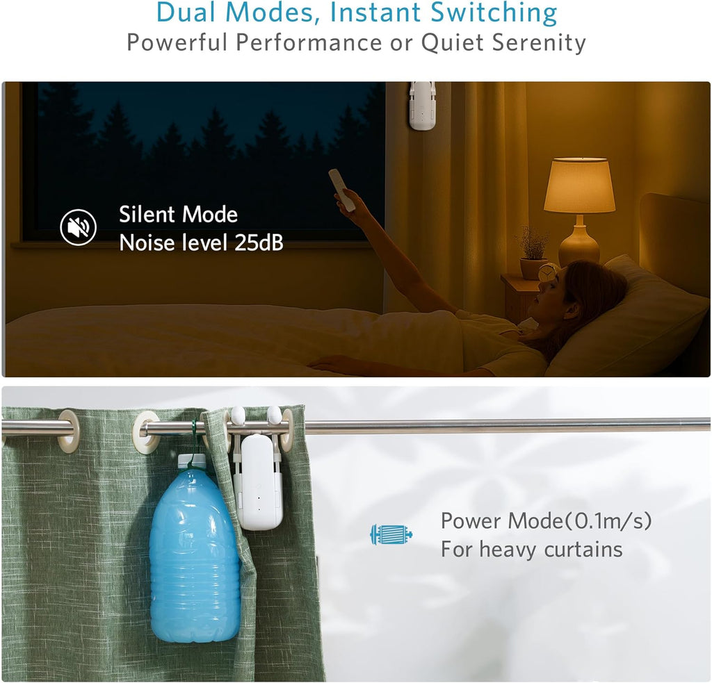 Smart Electric Curtain Opener – Remote Control & Tool-Free Setup