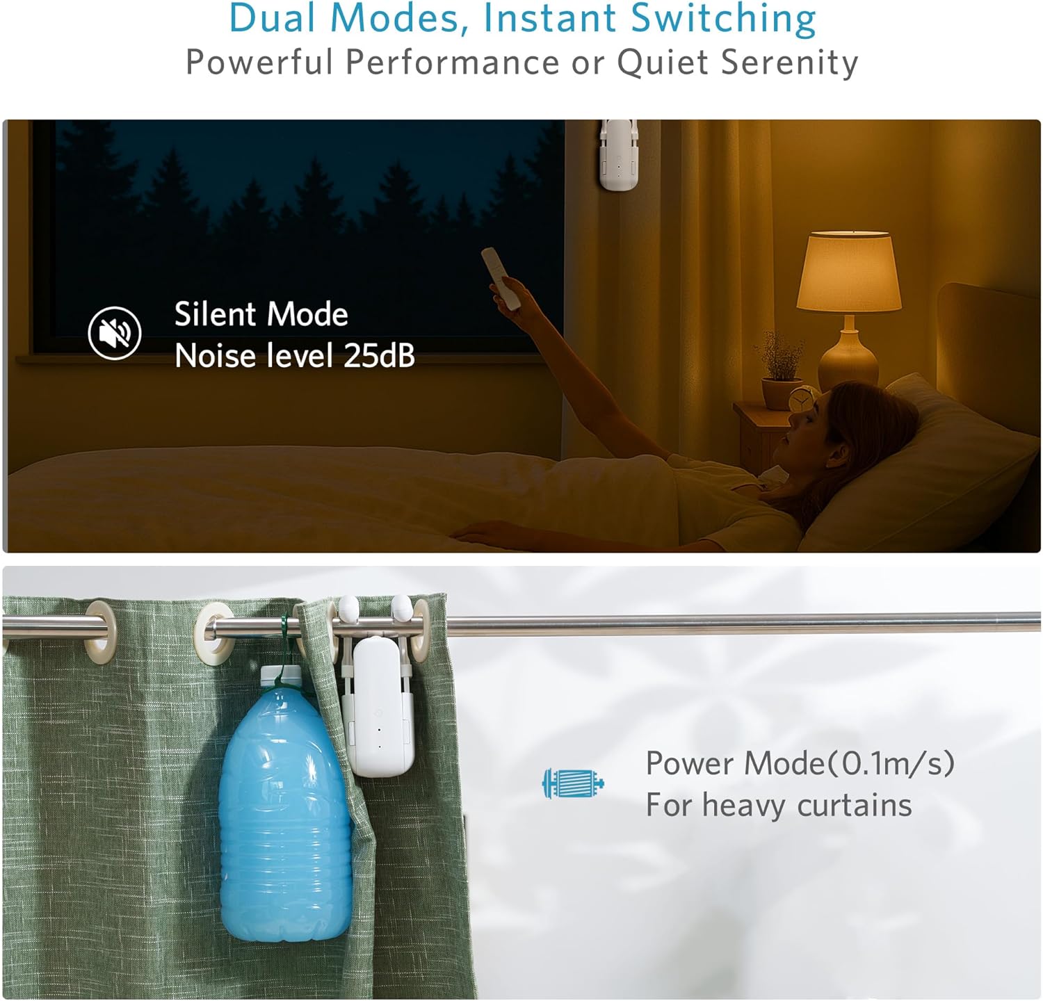 Smart Electric Curtain Opener – Remote Control & Tool-Free Setup