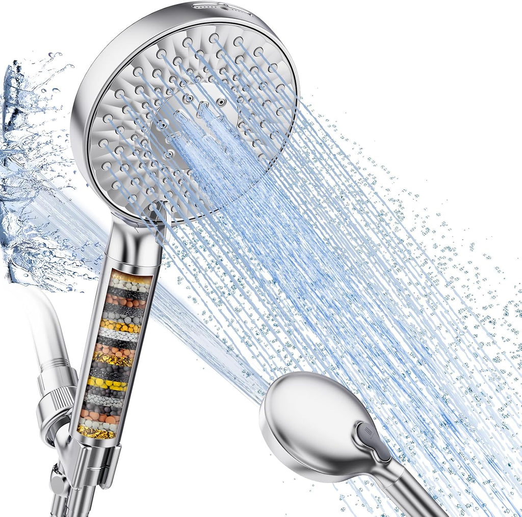 High-Pressure Filtered Shower Head with 8 Spray Modes