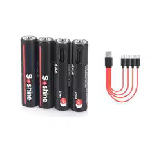 Rechargeable Lithium Batteries (1100mWh) – USB-C Fast Charging
