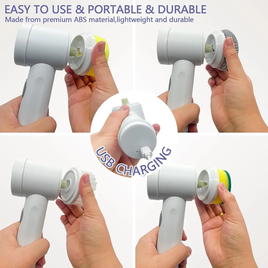 TurboScrub 5-in-1: The Ultimate Cordless Electric Power Scrubber for Effortless Cleaning
